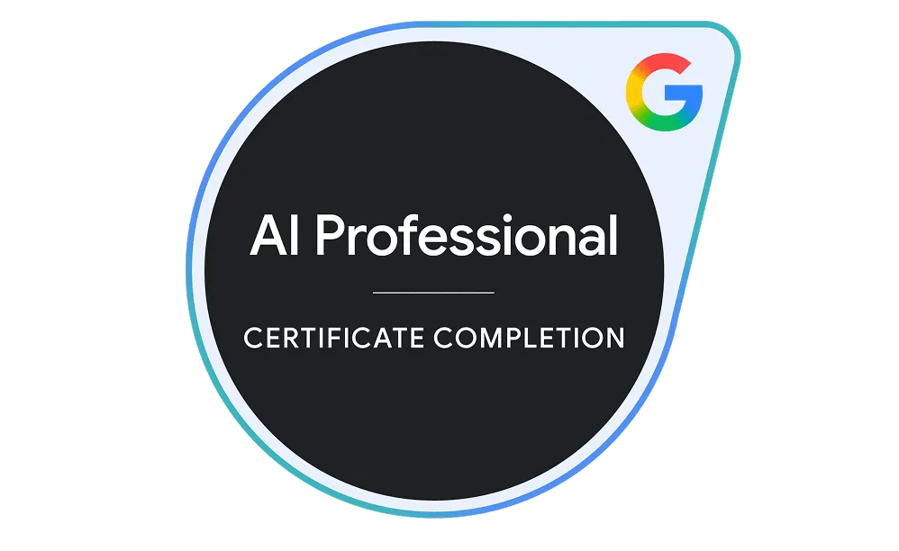 Google AI Professional Certificate badge